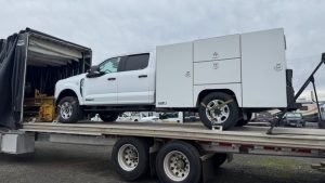 Covered vehicle transport for trade show and event logistics