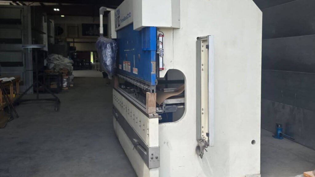 CNC press brake staged for crane loading before shipping from Los Angeles to Houston CNC press brake staged for crane loading before shipping from Los Angeles to Houston