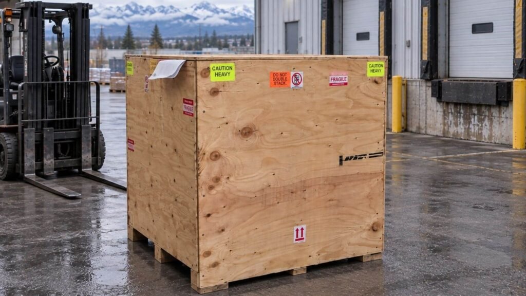 Crated machine shipped LTL from California delivered in Anchorage, Alaska Crated machine shipped LTL from California delivered in Anchorage, Alaska