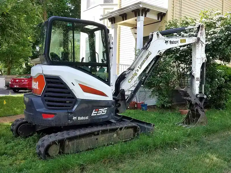 Bobcat E35 33 HP Mini Excavator, transport dimensions n/a L x n/a W x 8'0" H, 7,909 lb
