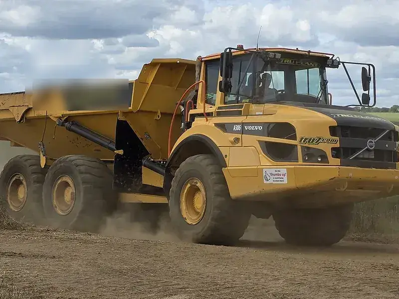 Volvo A30G Articulated Dump Truck, transport dimensions 33'9" L x n/a W x 11'1" H, weight n/a